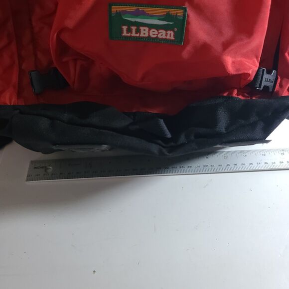Vintage LL Bean Hiking Backpack M847 Nylon Mount Katahdin Red W/black Bottom EUC main image 6